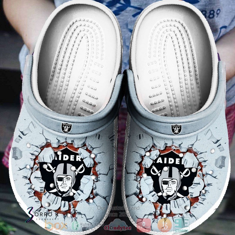 Las Vegas Raiders NFL Sport Crocs Crocband Clogs Shoes Comfortable For Men Women and Kids