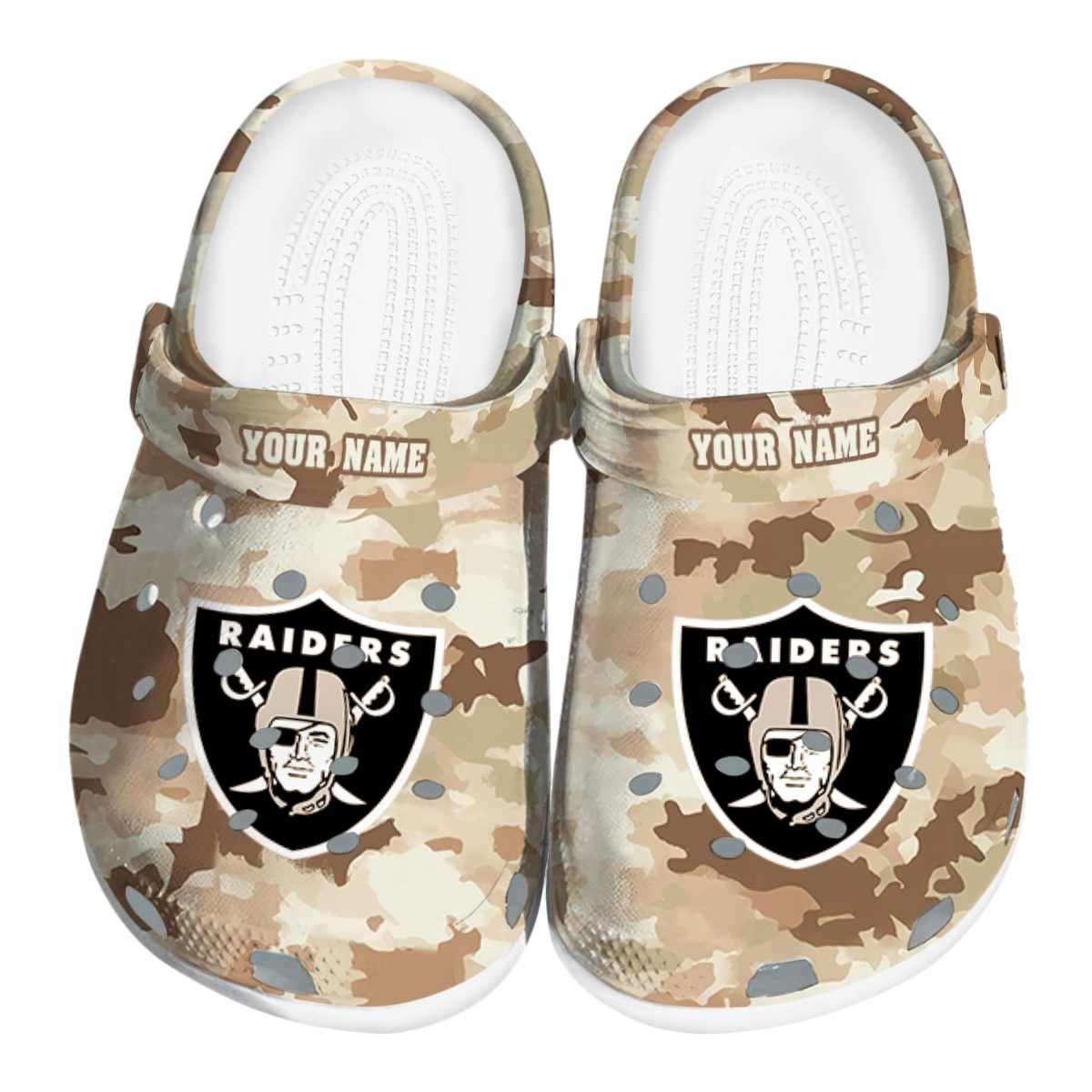 Las Vegas Raiders NFL Sport Crocs Crocband Clogs Shoes Comfortable For Men Women and Kids