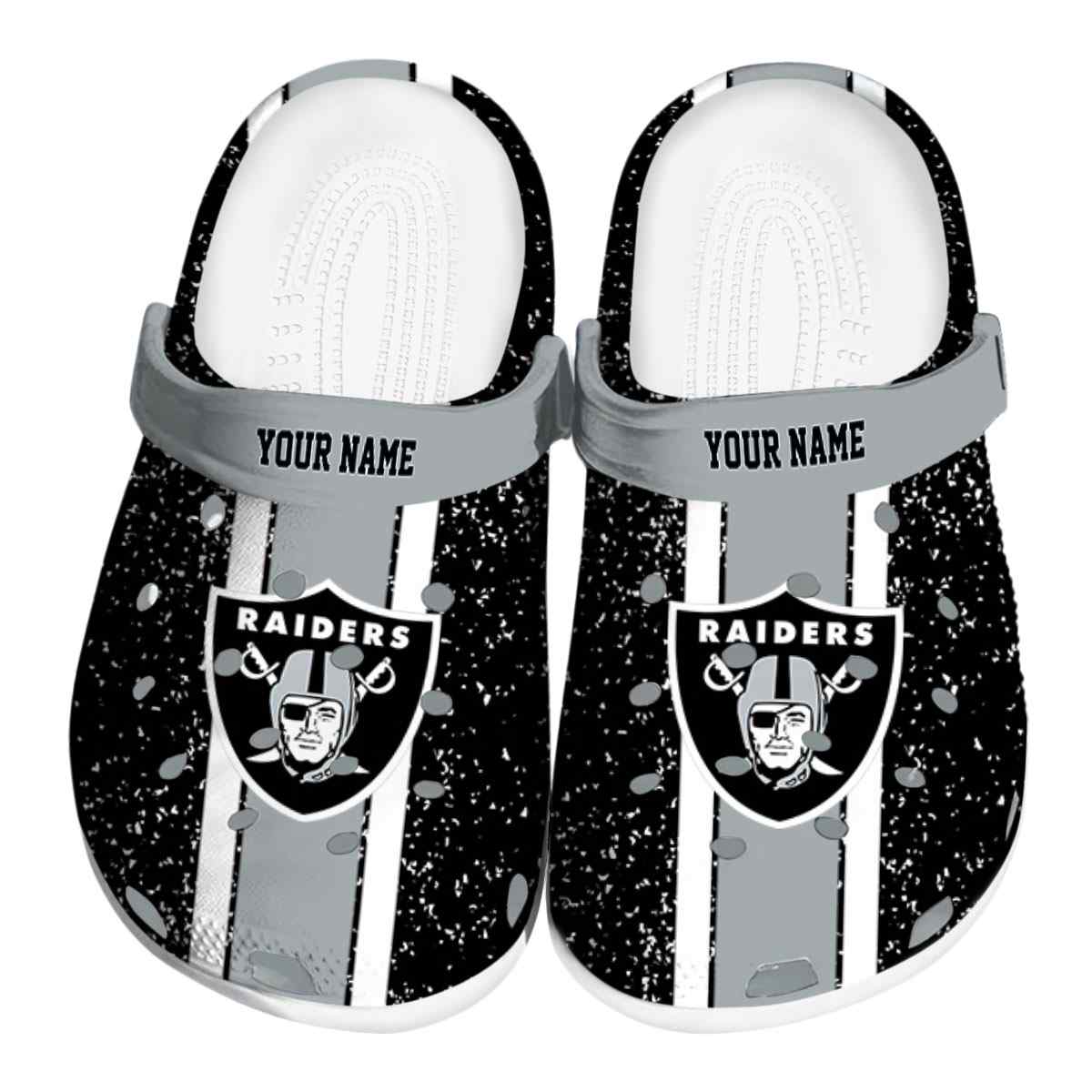 Las Vegas Raiders NFL Sport Crocs Crocband Clogs Shoes Comfortable For Men Women and Kids