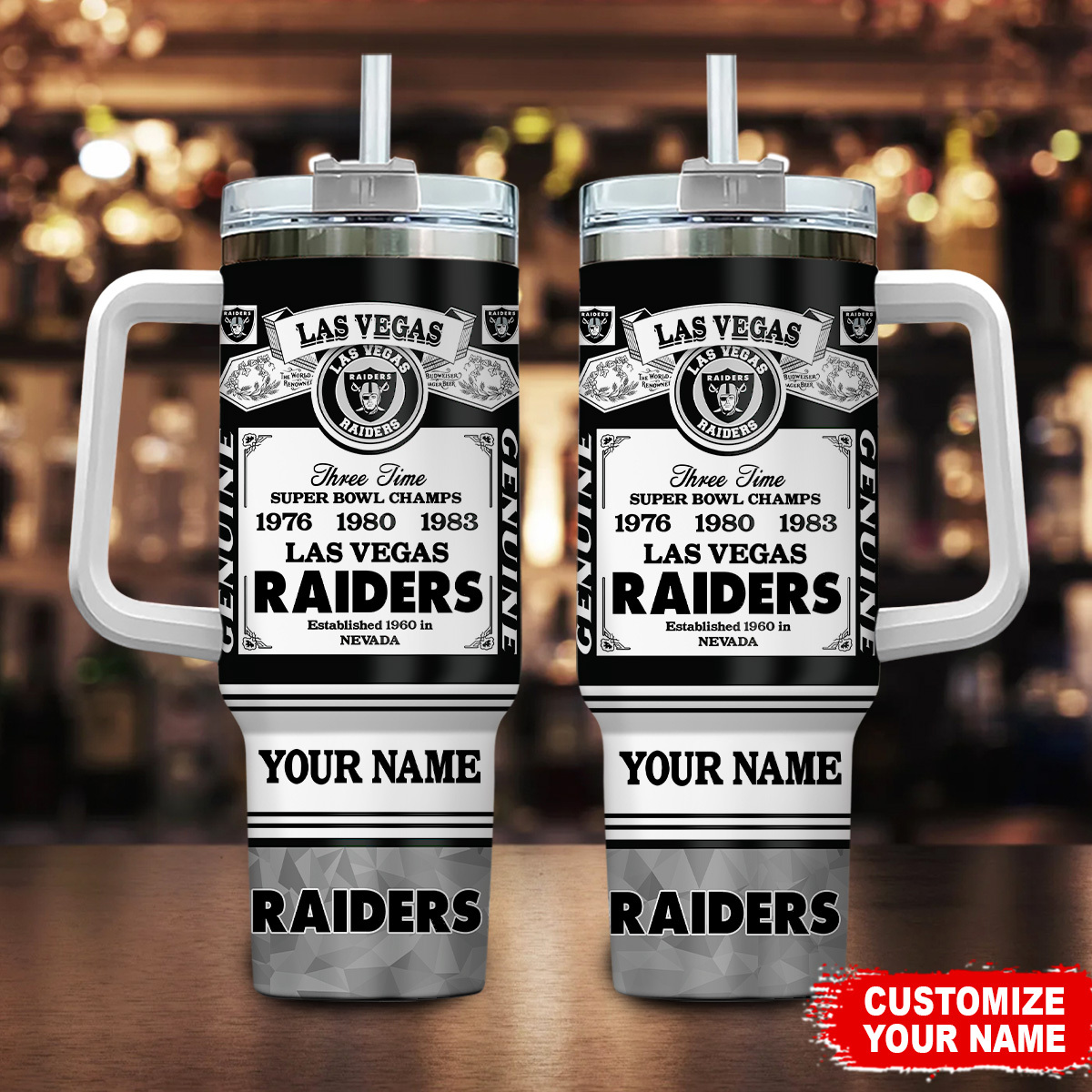 Las Vegas Raiders NFL Super Bowl Champs Pride Custom Stanley Cup 40 oz 30 oz Tumbler With HandleTVC230157