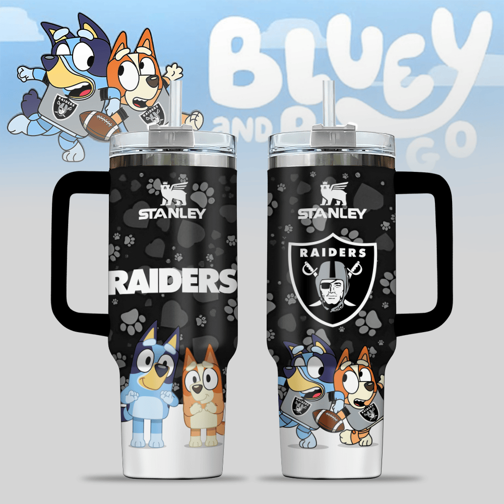 Las Vegas Raiders NFL x Bluey Custom Stanley Cup 40 oz 30 oz Tumbler With HandleTVC2301123