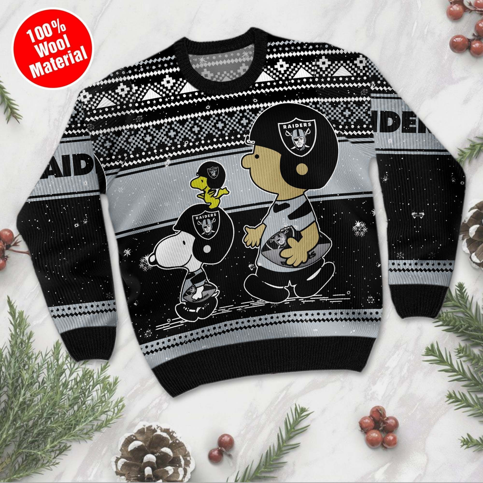 Las Vegas Raiders Sweater Ugly Christmas Sweater Adult 3D Funny Matching for family - Image 2
