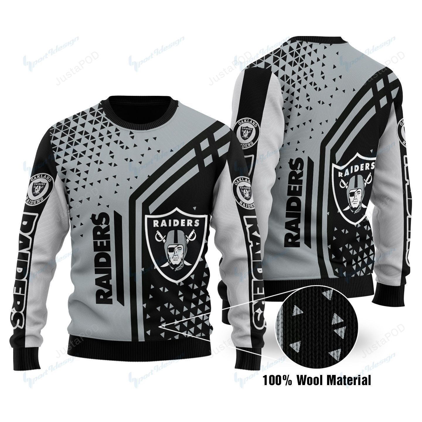 Las Vegas Raiders Ugly Christmas Sweater Adult 3D Funny Matching for family