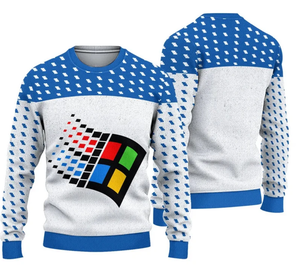 Latest Holiday Ugly Christmas Sweater, Window Ugly Christmas Sweater