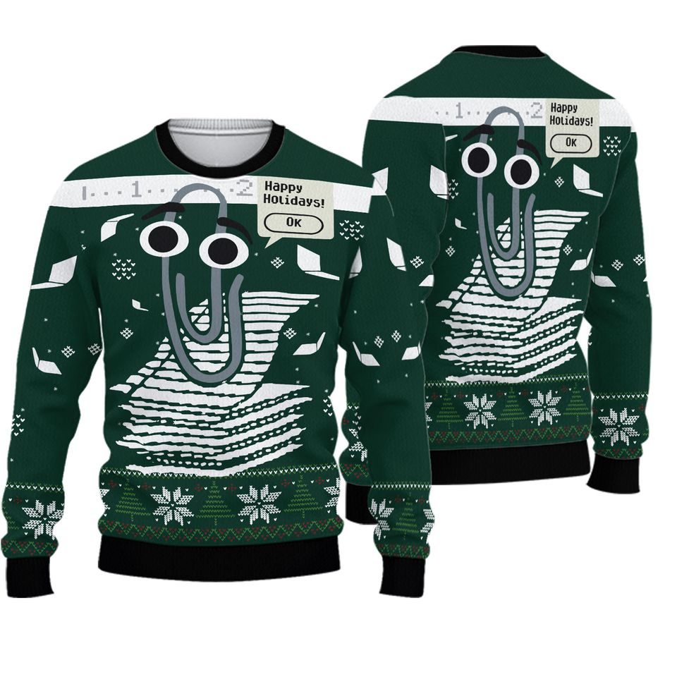 Latest Holiday Ugly Christmas Sweater, Windows Sweater