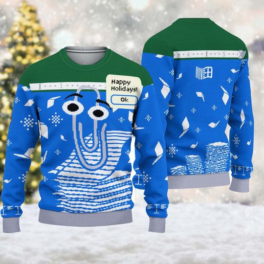 Latest Holiday Ugly Christmas Wool Sweater, Windows Shirt, Windows Ugly Christmas Sweater - Image 5