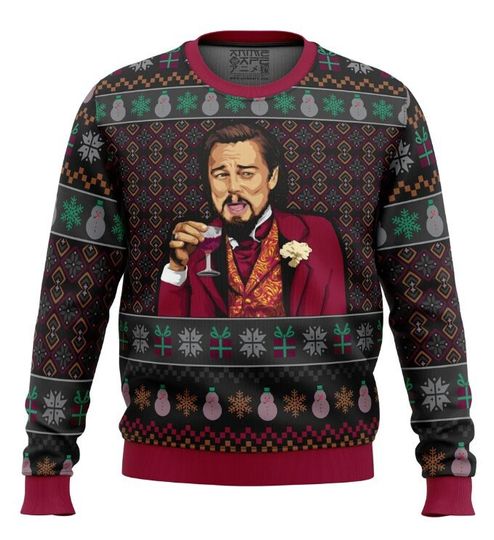 Laughing Leo DiCaprio Meme Ugly Christmas Sweater - Image 2