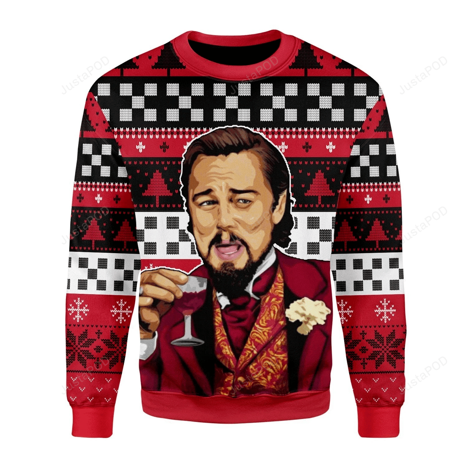 Laughing Leo Meme Ugly Christmas Sweater Adult 3D Funny Matching for family
