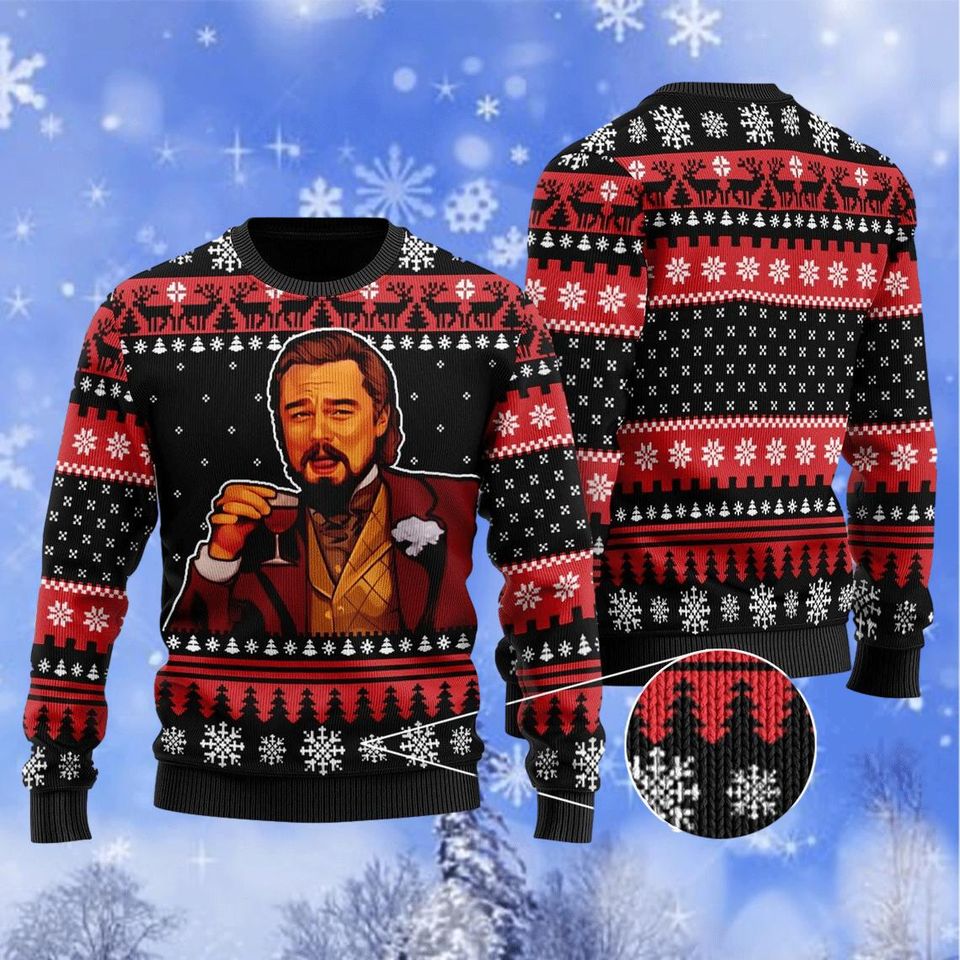 Laughing Leo Ugly Christmas Sweater