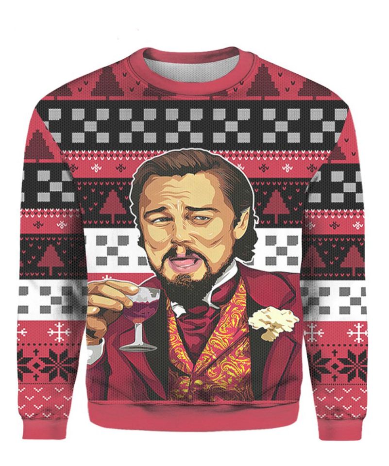 Laughing Leo Woolen Christmas Ugly Sweater