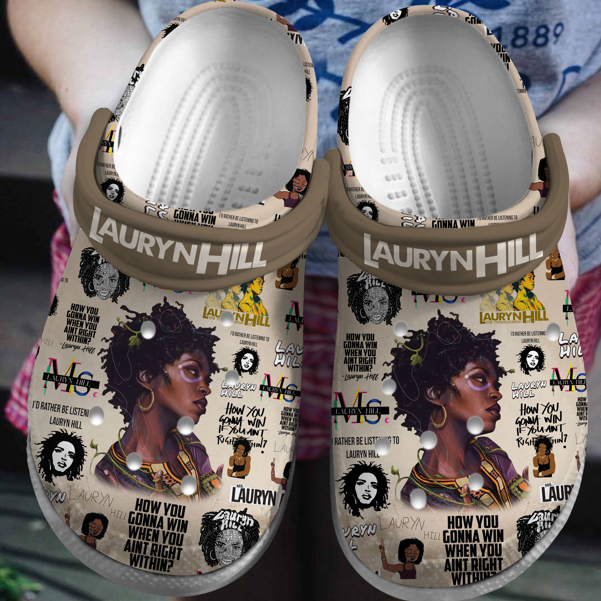 Lauryn Hill Music Crocs Crocband Clogs Shoes Comfortable For Men Women and Kids
