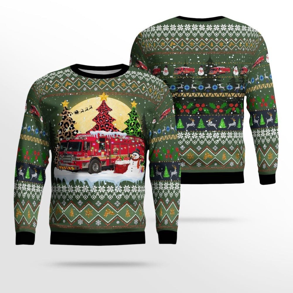 Laytonsville Montgomery County Maryland Laytonsville District Volunteer Fire Department Christmas Ugly Sweater Xmas Unisex Sweater Christmas Gifts For Men Women