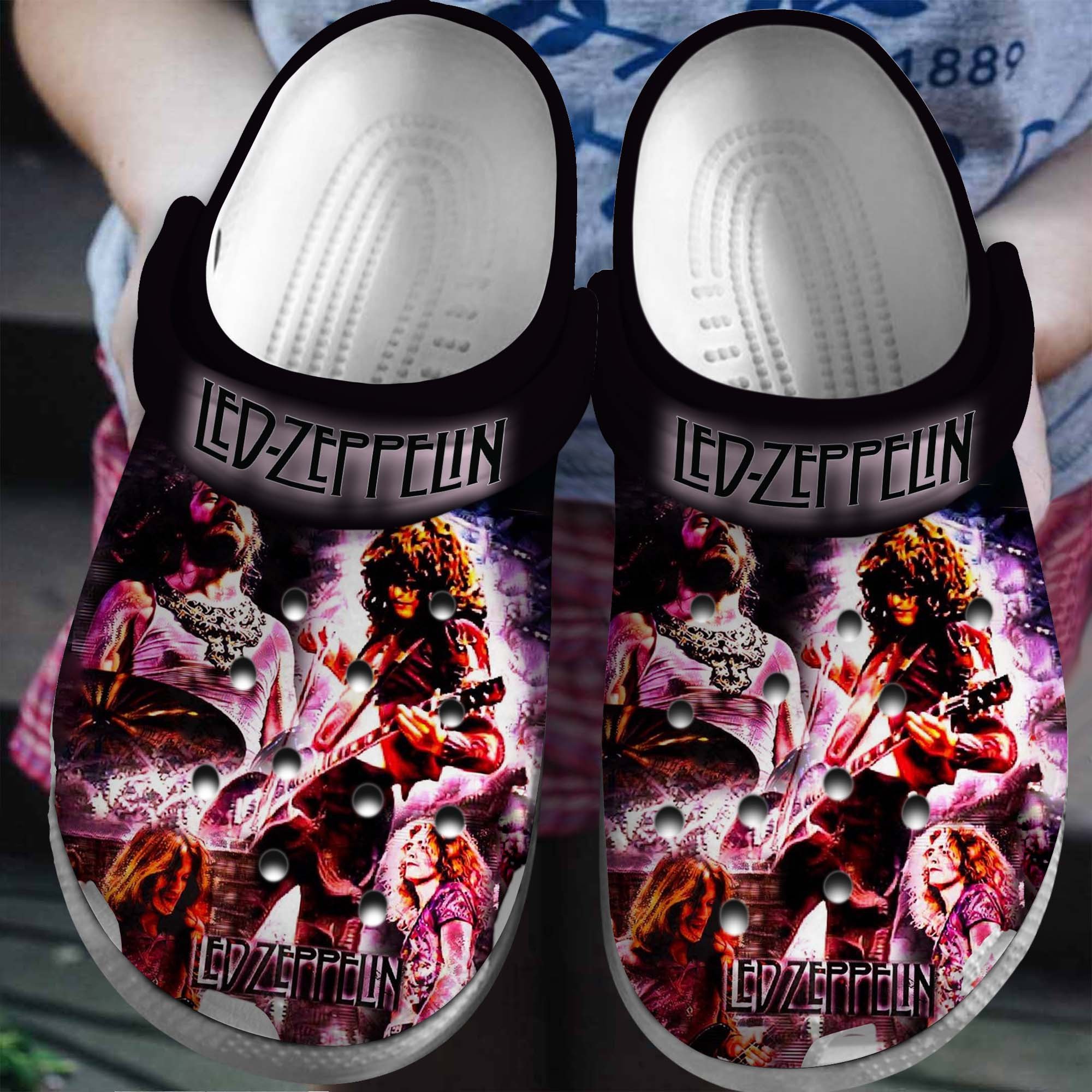 Led Zeppelin Band Music Crocs Crocband Clogs Shoes Comfortable For Men Women and Kids