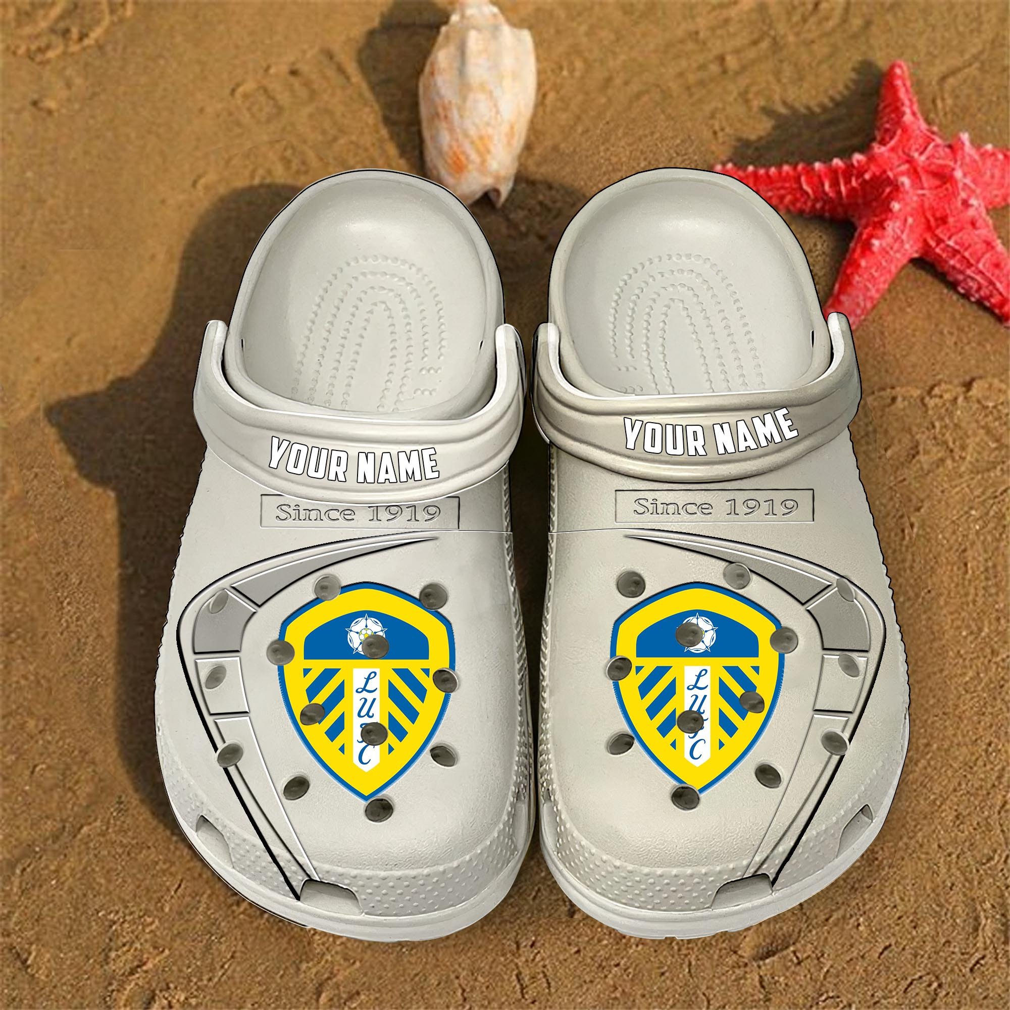 Leeds United EFL Crocs Crocband Clogs Shoes Comfortable For Men Women and Kids