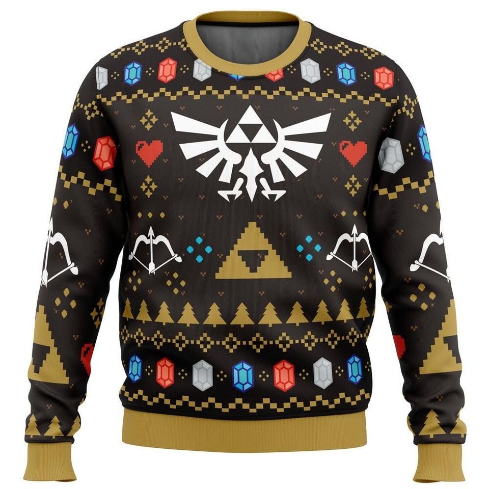 Legend of Zelda Christmas Ugly Sweater, Video Game Characters Sweater