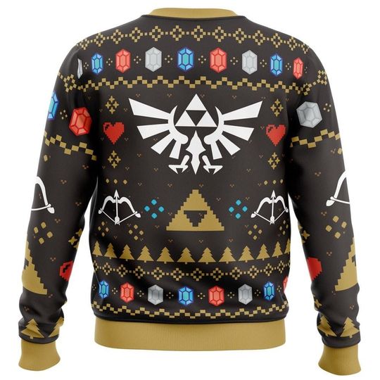 Legend of Zelda Christmas Ugly Sweater, Video Game Characters Sweater - Image 9