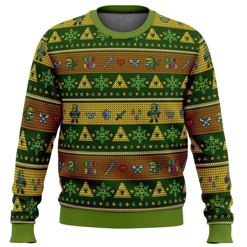 Legend of Zelda Link Adventure Ugly Christmas 3D Sweater