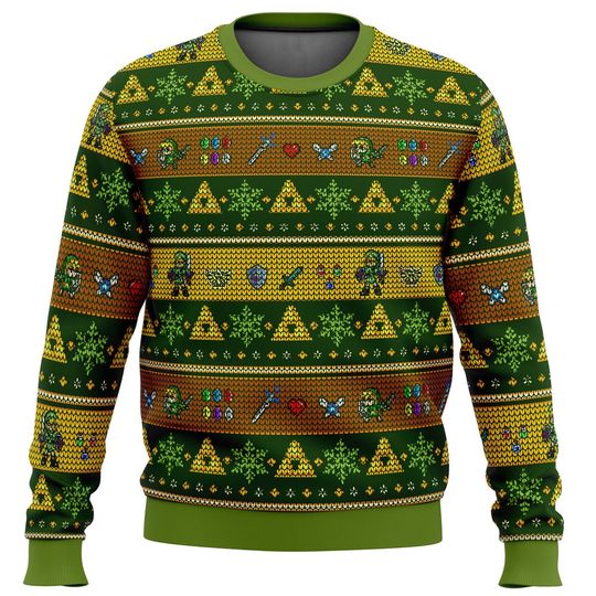 Legend of Zelda Link Adventure Ugly Christmas 3D Sweater - Image 3