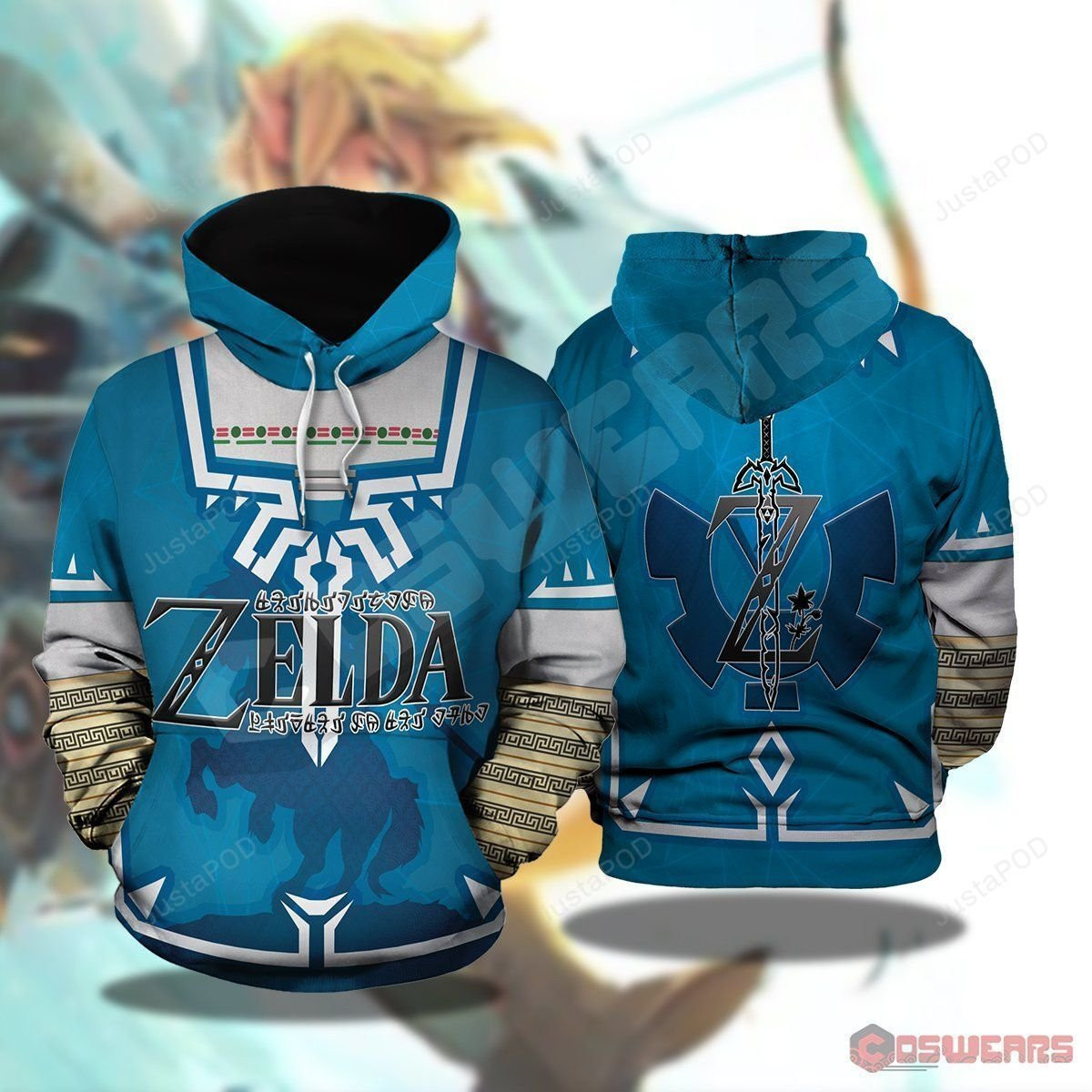 Legend of Zelda Link Inspired 3D All Over Print Hoodie, Zip Hoodie