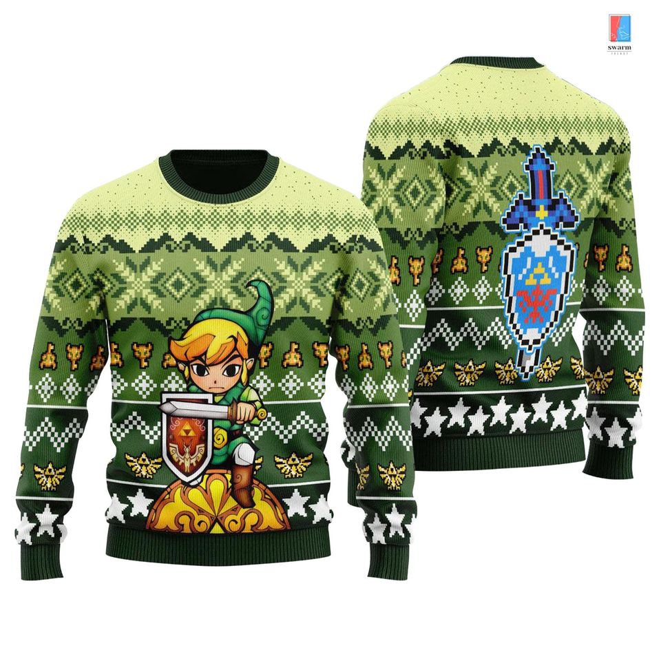 Legend of Zelda Link Ugly Sweater - Princess Zelda Game Design