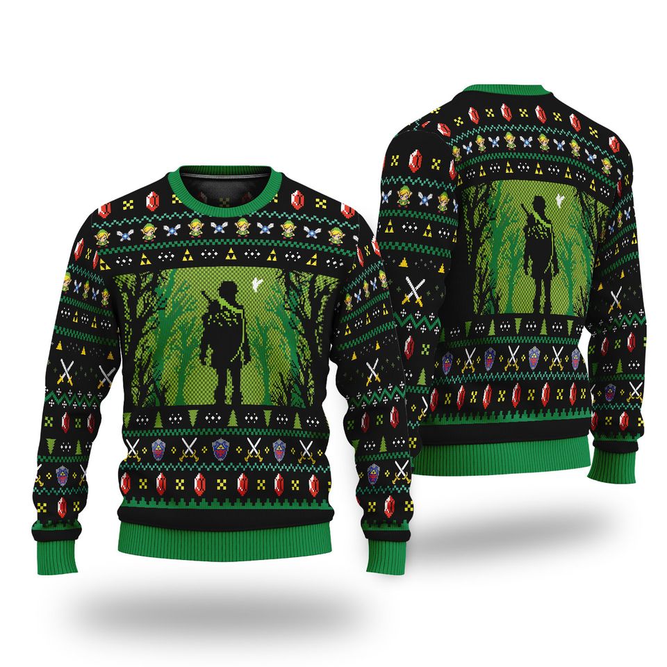Legend Of Zelda Ugly Christmas Sweater,  Adventure Game Ugly Christmas Sweater