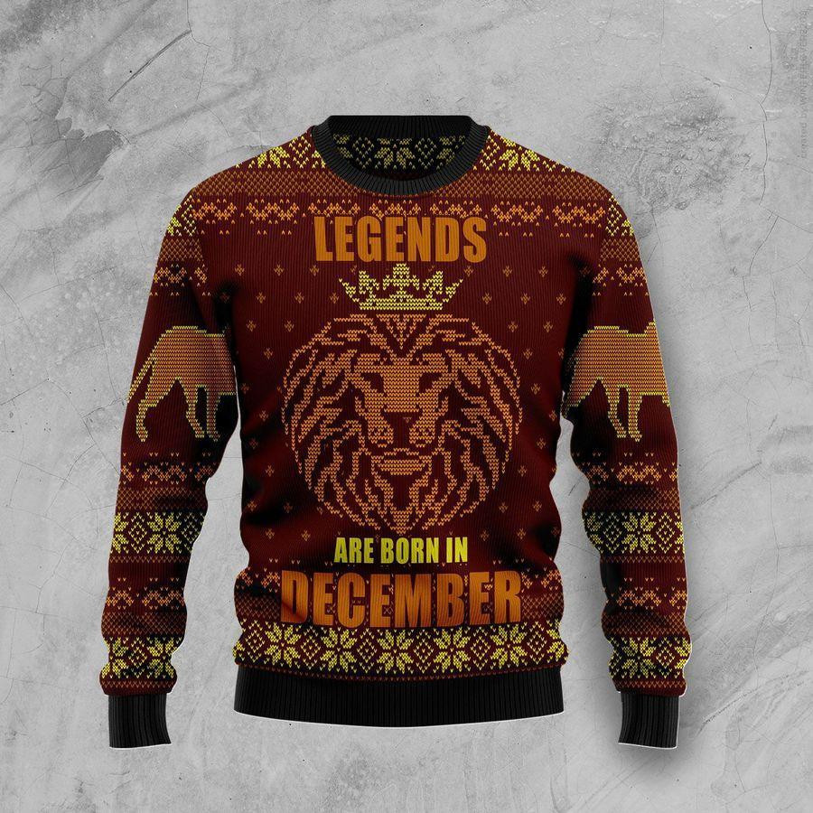 Legends December Ugly Christmas Sweater Adult 3D Funny Matching for family