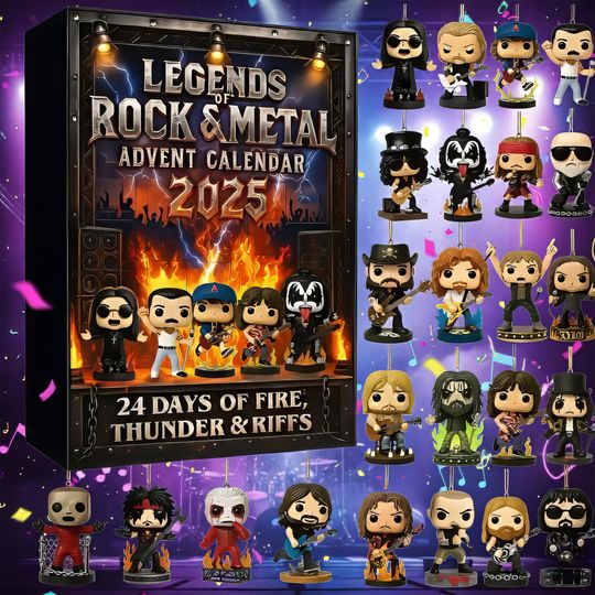 Legends of Rock & Metal Advent Calendar 2025, Thunder Riffs, 24 Days of Fire, Funko Pop Collectibles - Image 9