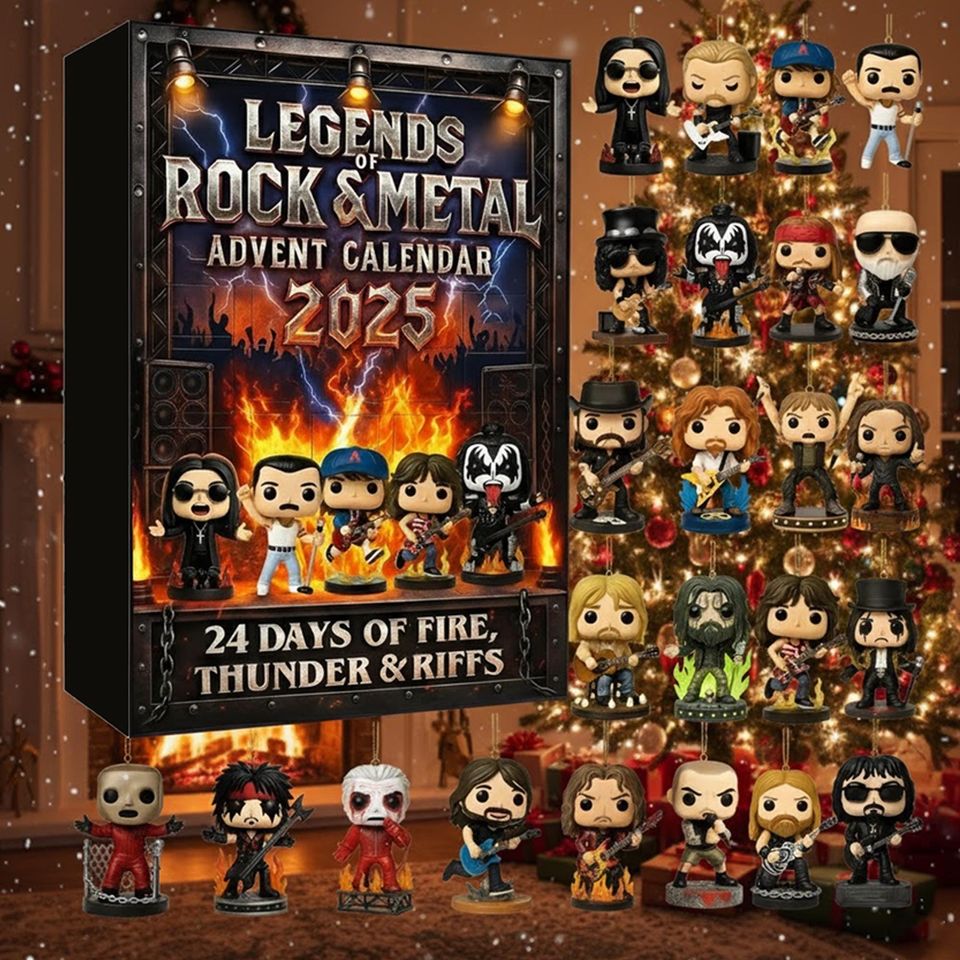 Legends of Rock and Metal Advent Calendar, Acrylic 24 Days of Fire, Thunder Riffs Advent Calendar - Image 3