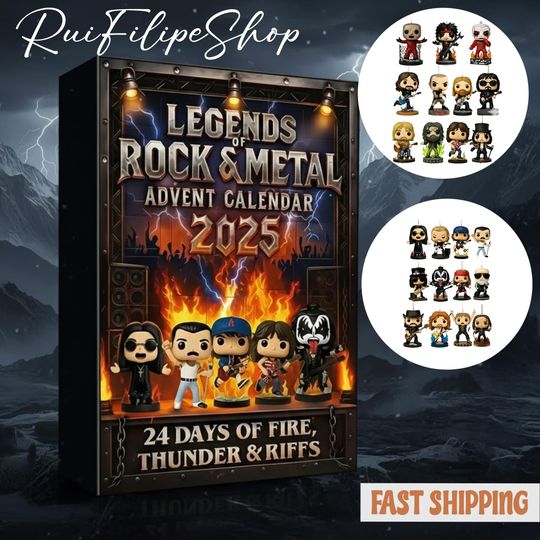 Legends of Rock and Metal Advent Calendar, Acrylic 24 Days of Fire, Thunder Riffs Advent Calendar - Image 5