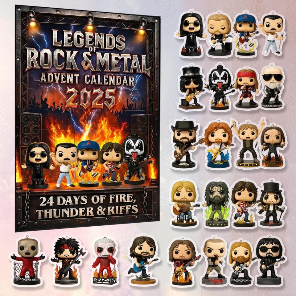 Legends Rock & Metal 2025 Christmas Advent Calendar, 24-Day Countdown Ornament