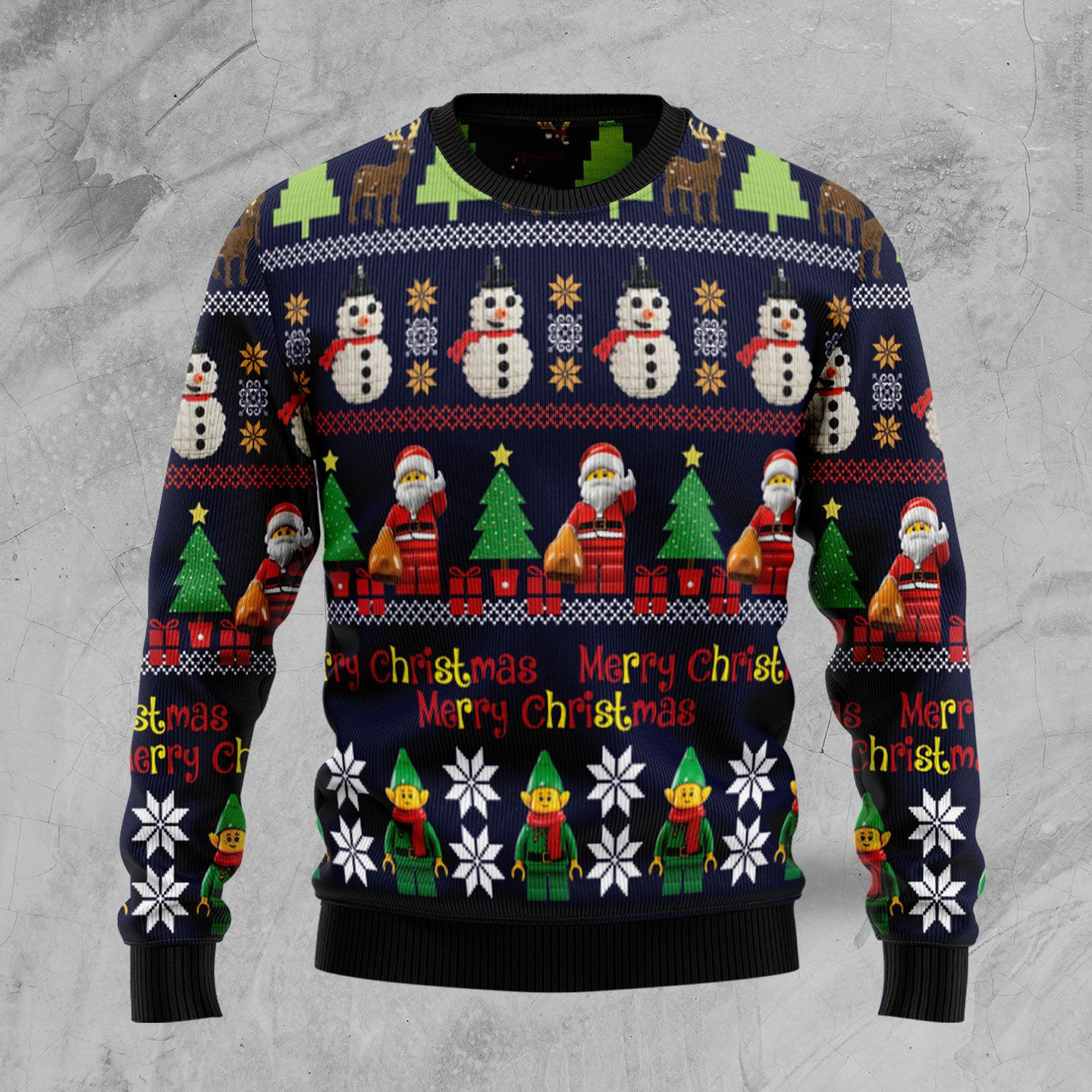 Lego Christmas Awesome Ugly Christmas Sweater Adult 3D Funny Matching for family