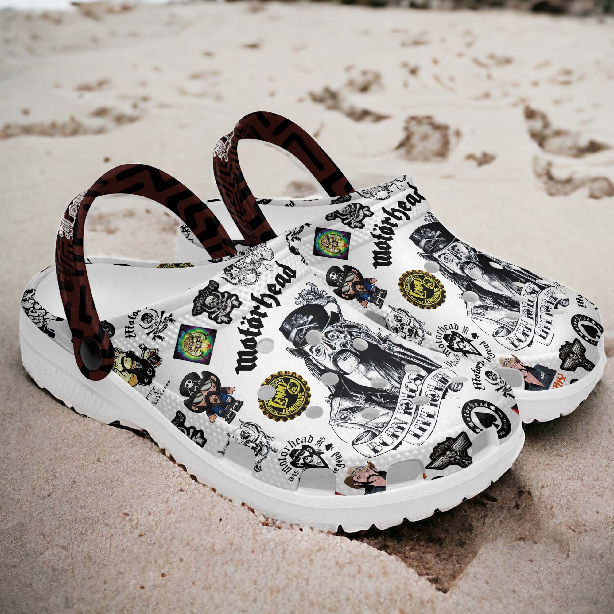 Lemmy Music Crocs Crocband Clogs Shoes Comfortable For Men Women and Kids