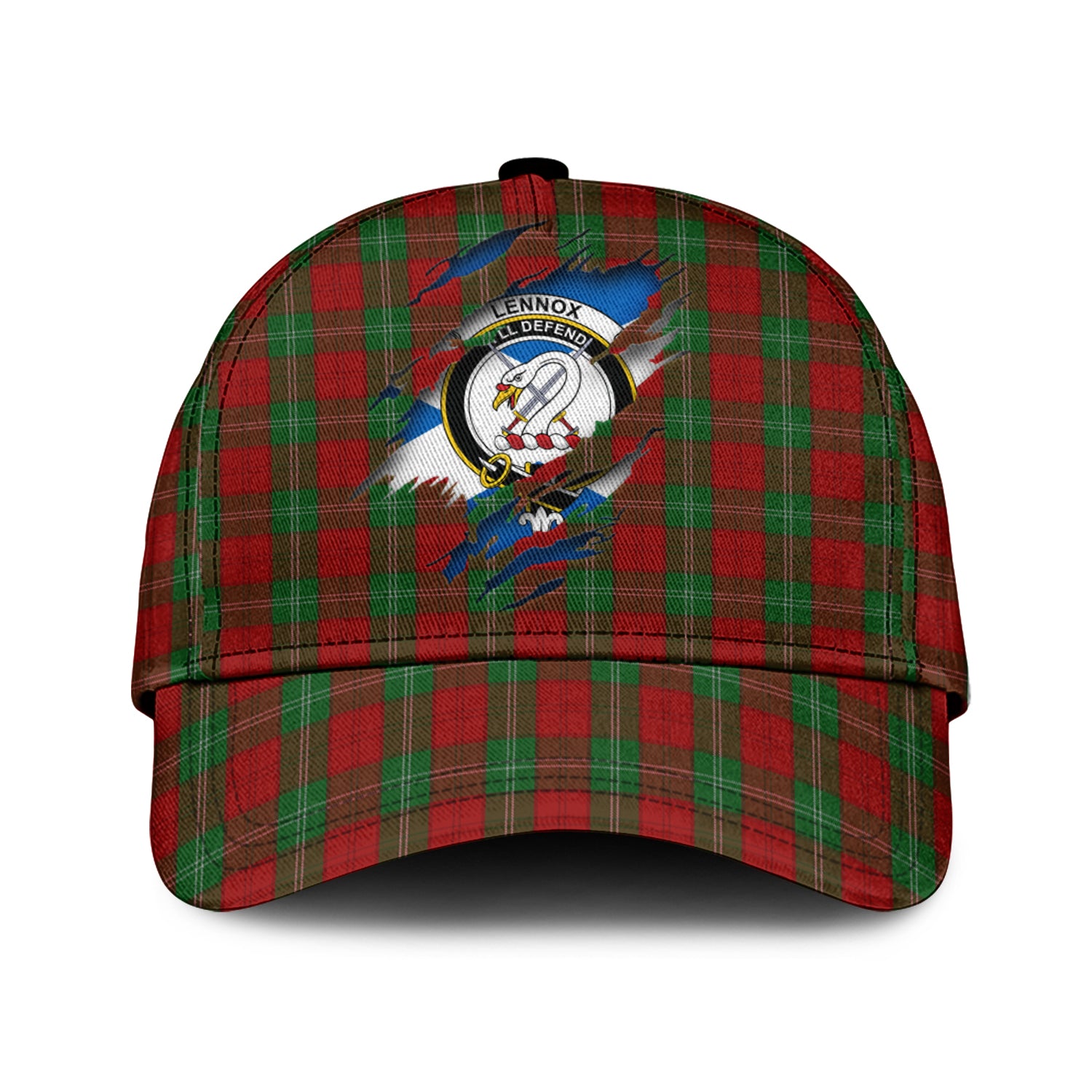 Lennox Tartan Plaid Cap, Family Crest In Me Style Tartan Baseball Cap TS23 Trucker Hats Custom Hats Gifts For Men & Women