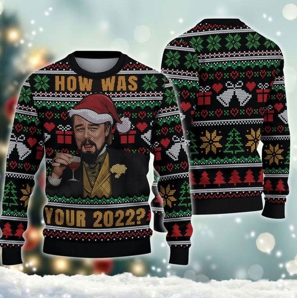 Leo DiCaprio Meme Ugly Sweater, Leo Laughing Meme Ugly Sweatshirt