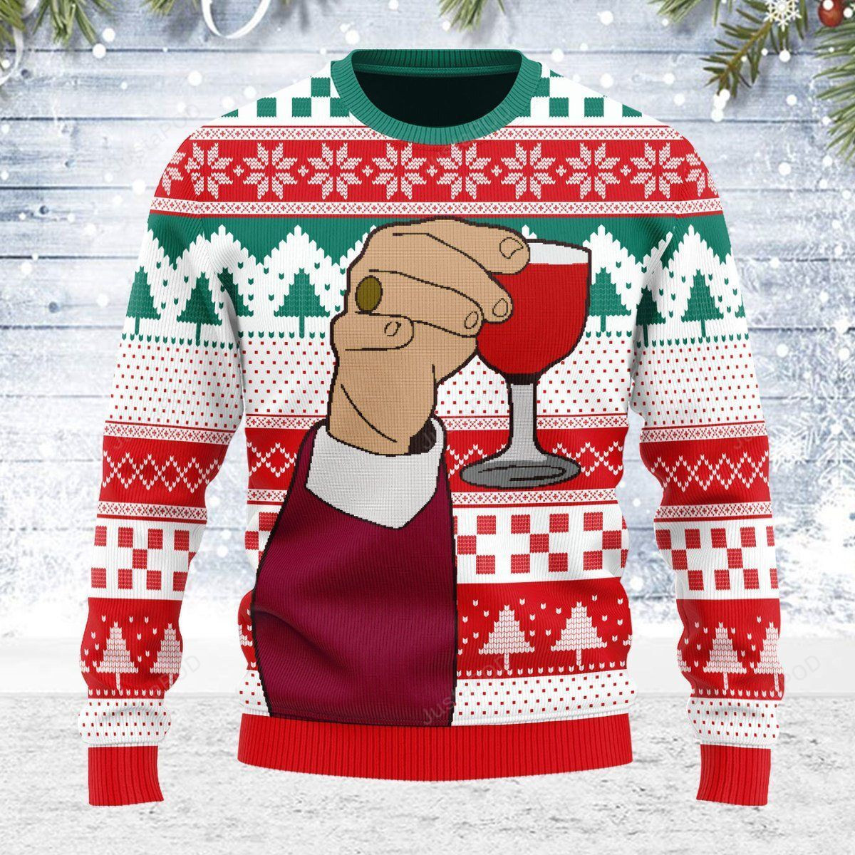 Leo Laughing Ugly Christmas Sweater Adult 3D Funny Matching for family