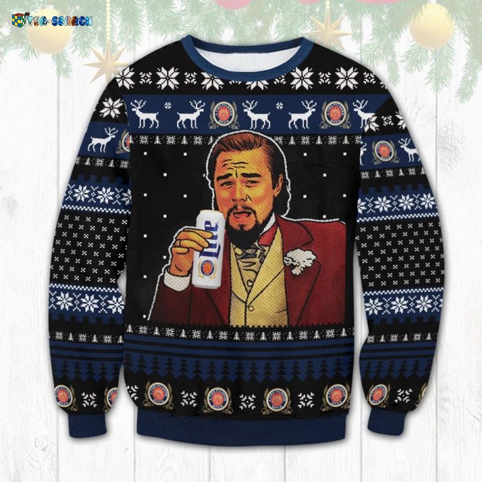 Leonardo Dicaprio Laughing Lite Ugly Christmas Knitted Sweater