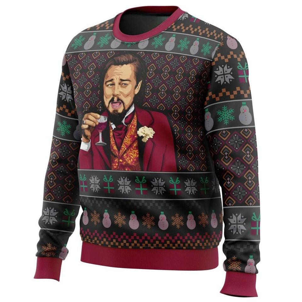 Leonardo DiCaprio Meme Christmas Sweater, 3d Unisex Printed Sweater, Movie Xmas r - Image 3