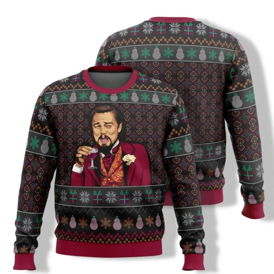 Leonardo DiCaprio Meme Christmas Sweater, 3d Unisex Printed Sweater, Movie Xmas r