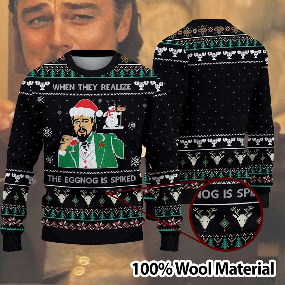 Leonardo DiCaprio Ugly Christmas Ugly Sweater 3D, Leonardo Sweater 3D