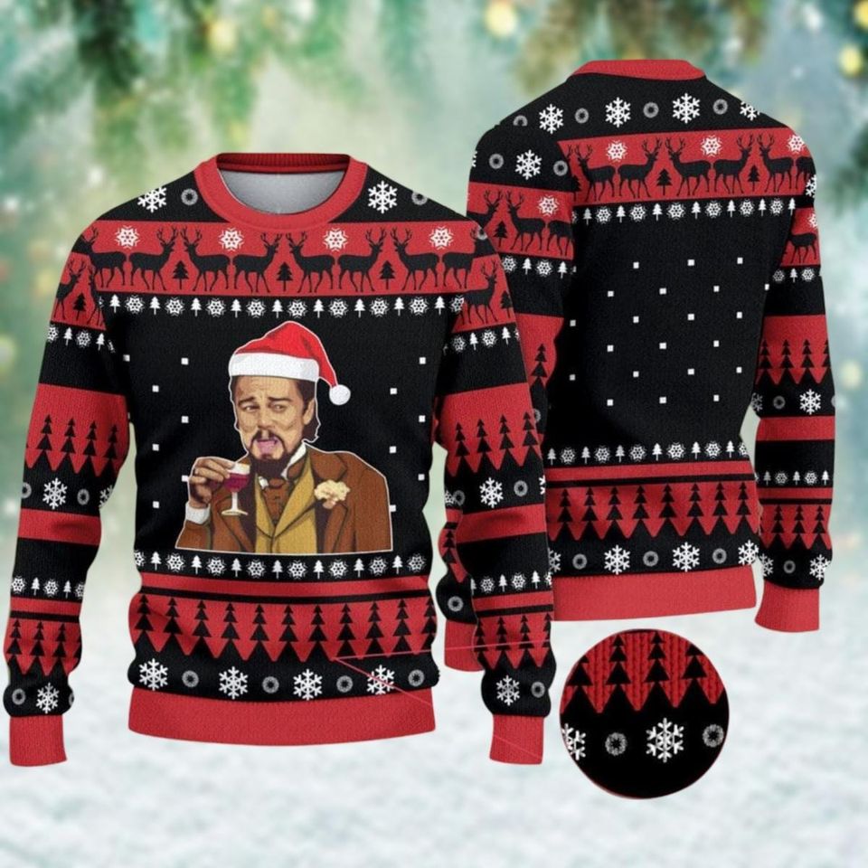 Leonardo Meme Christmas Sweater, DiCaprio Ugly Xmas Sweater