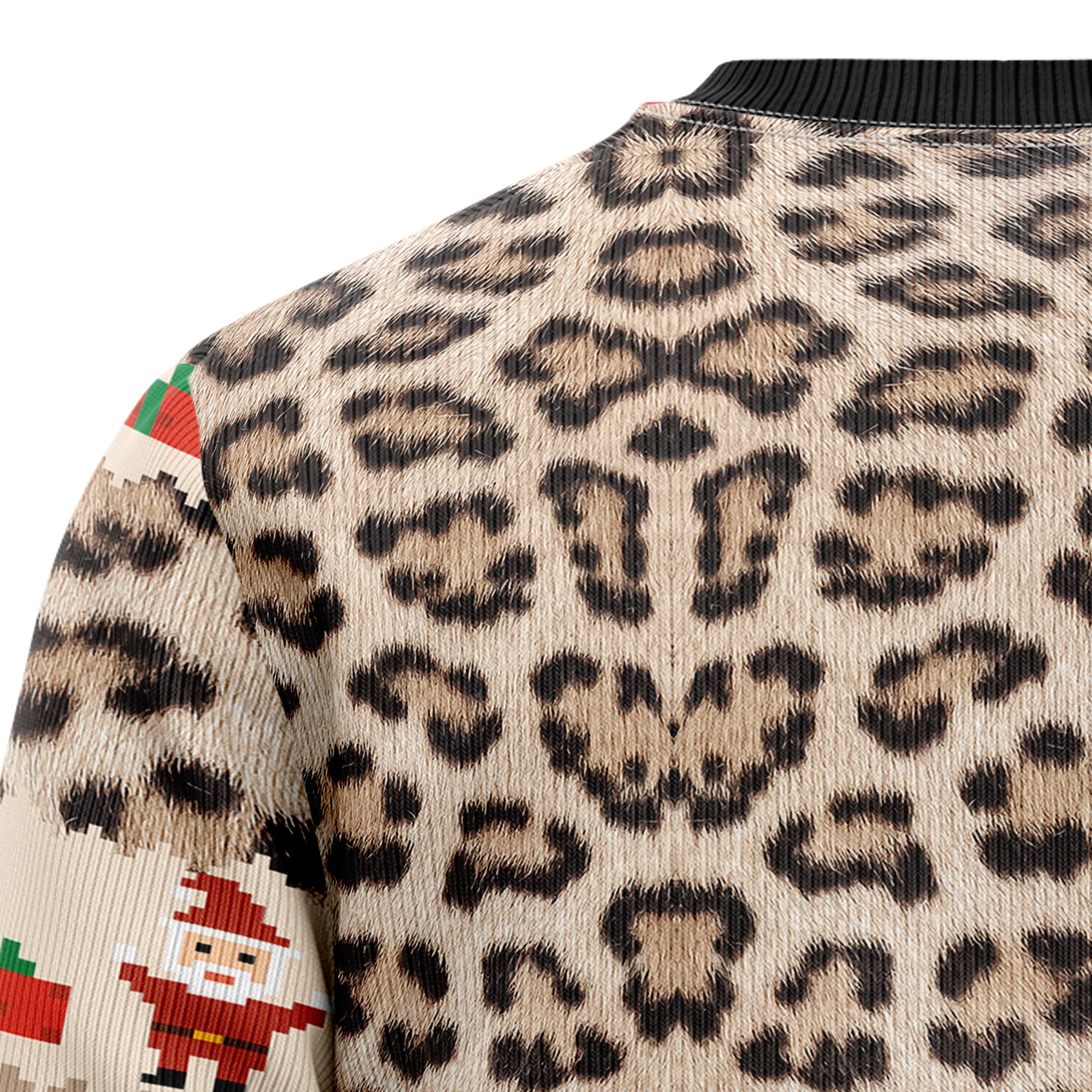 Leopard Cute Face Ugly Christmas Sweater - Image 8