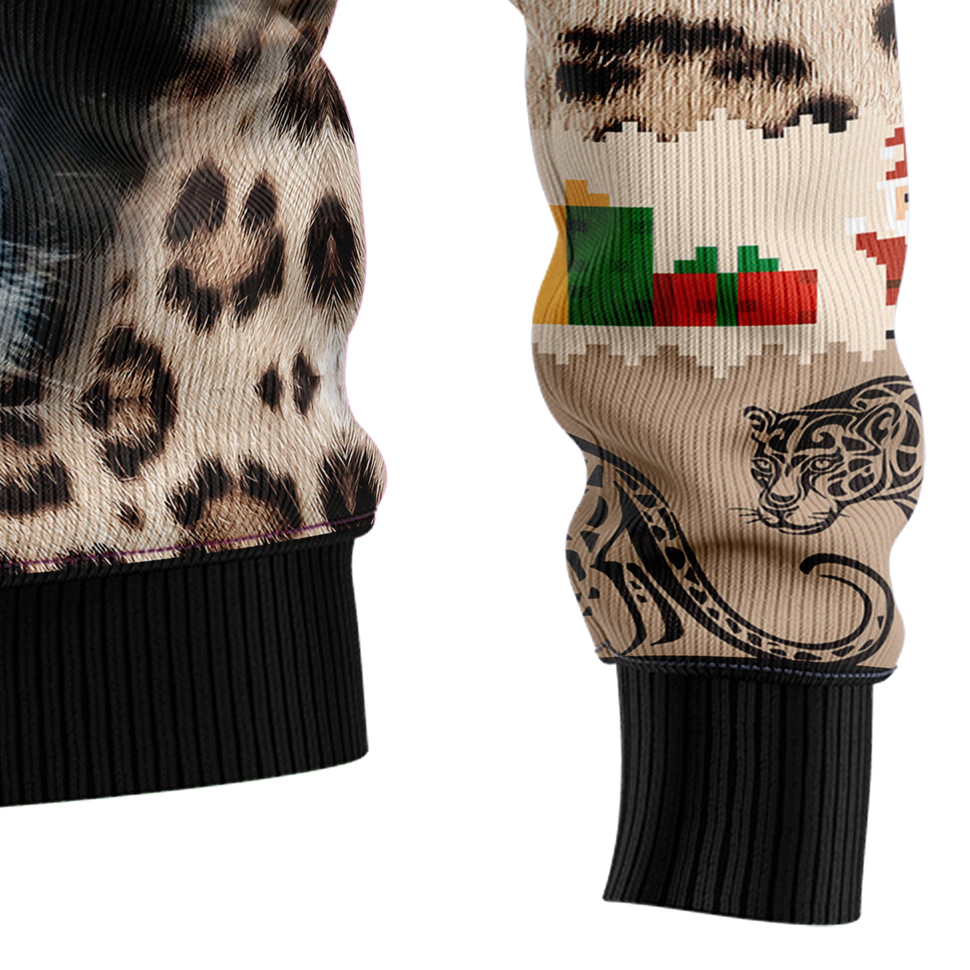Leopard Cute Face Ugly Christmas Sweater - Image 6