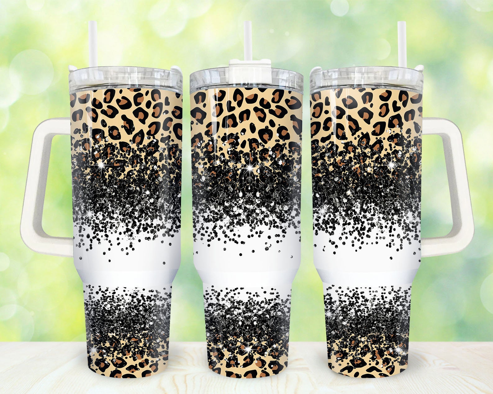 Leopard Glitter Custom Stanley Cup 40 oz 30 oz Tumbler With HandleTVC2301915
