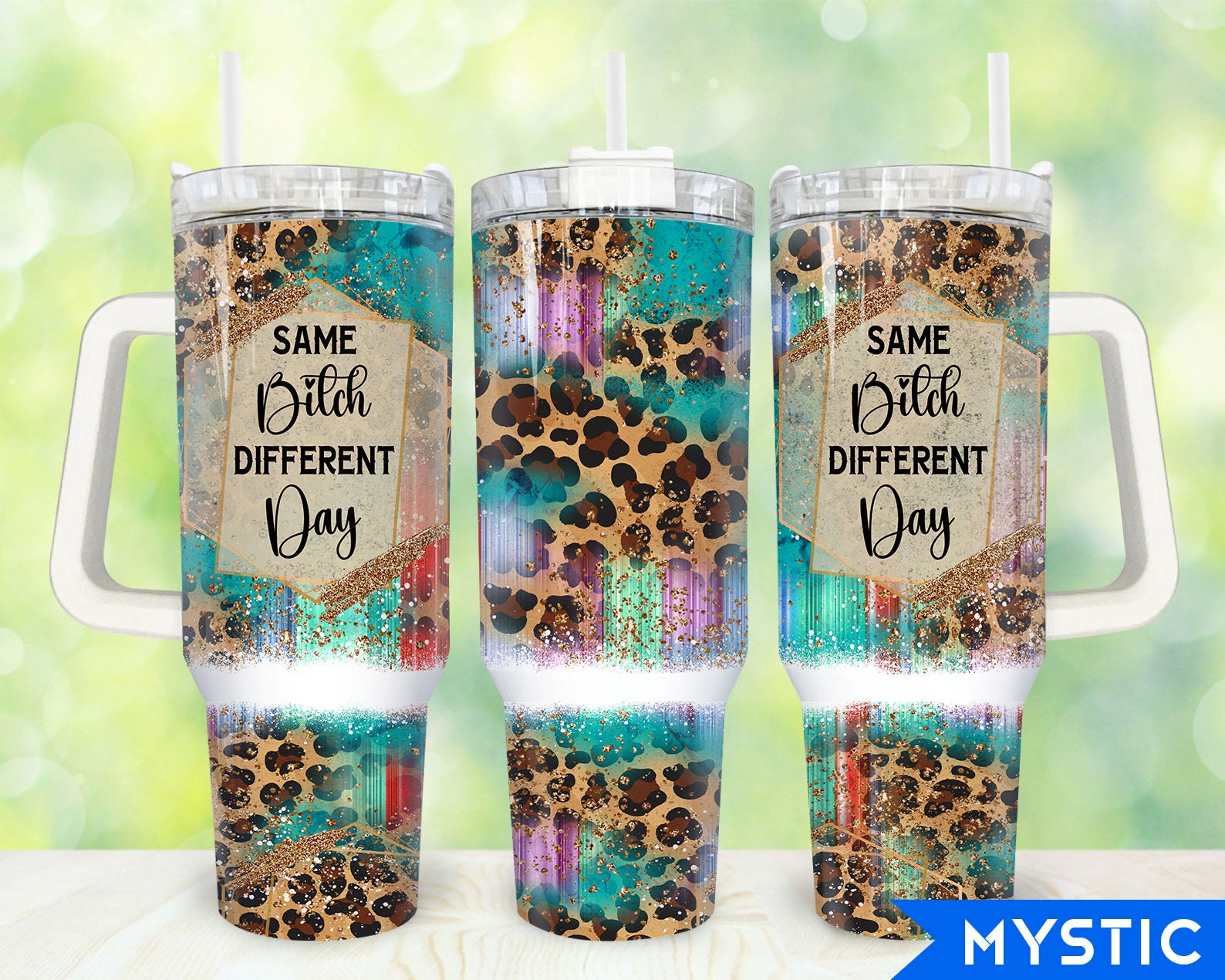 Leopard Glitter Custom Stanley Cup 40 oz 30 oz Tumbler With HandleTVC2301917