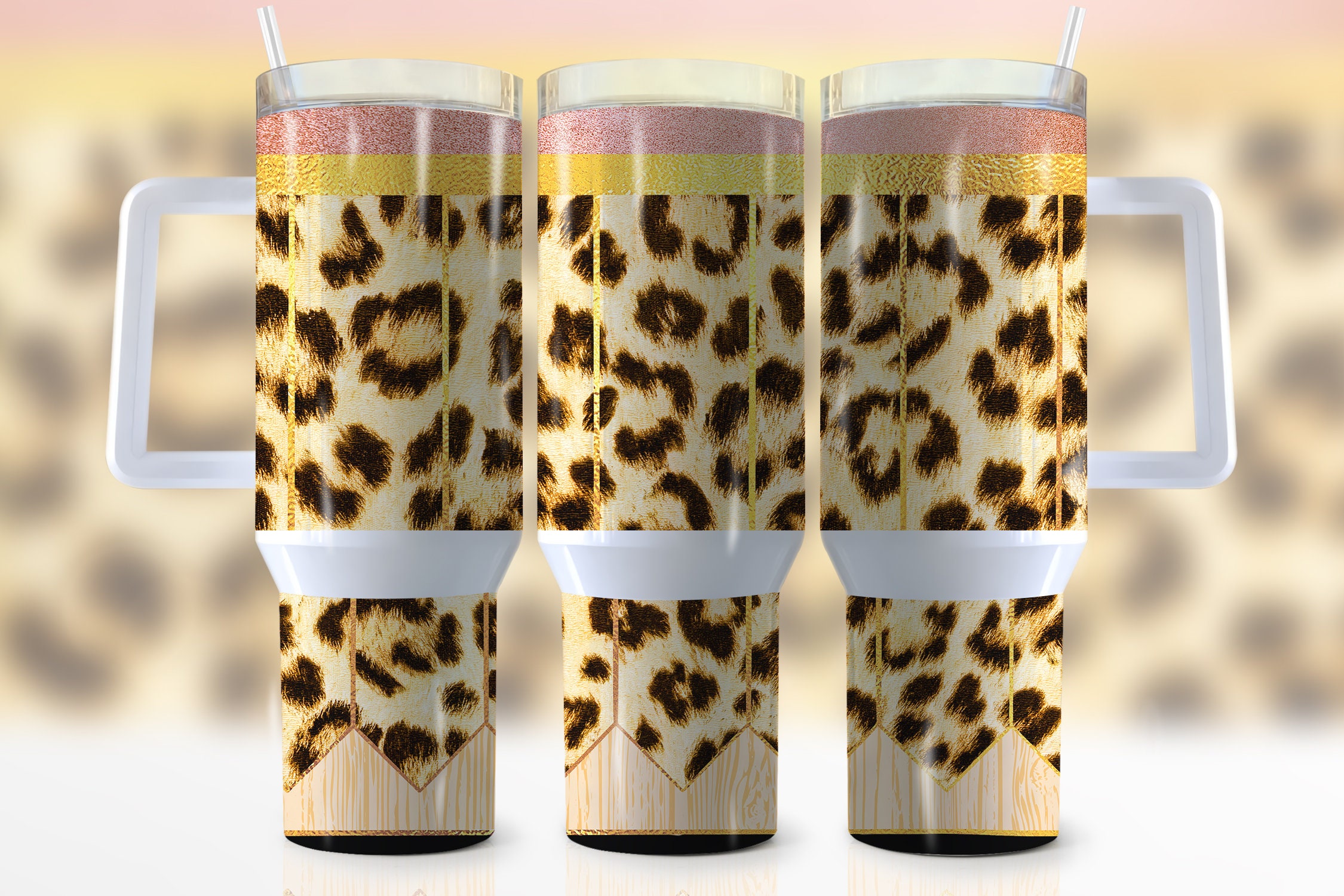 Leopard Print Pencil Back To School Custom Stanley Cup 40 oz 30 oz Tumbler With HandleTVC2301947