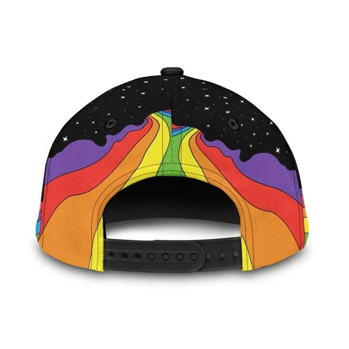 Lesbian classic cap, I Find Happiness In Rainbow Lgbt Printing Baseball Cap Hat Trucker Hats Custom Hats Gifts For Men & Women