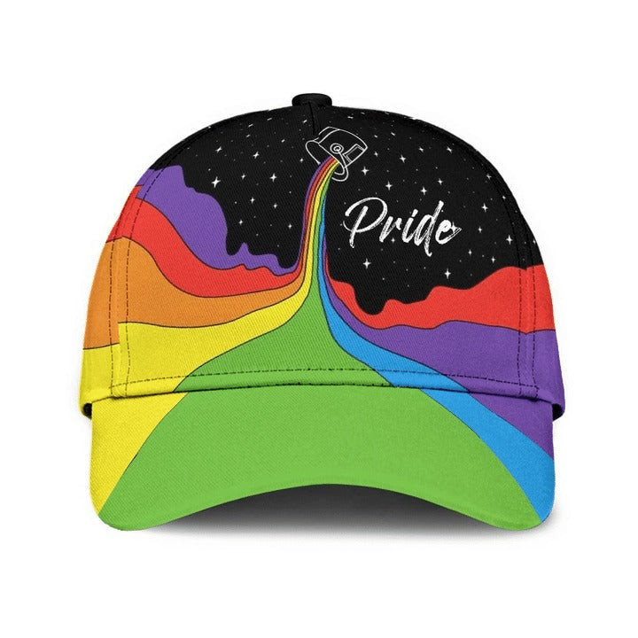 Lesbian classic cap, I Find Happiness In Rainbow Lgbt Printing Baseball Cap Hat Trucker Hats Custom Hats Gifts For Men & Women