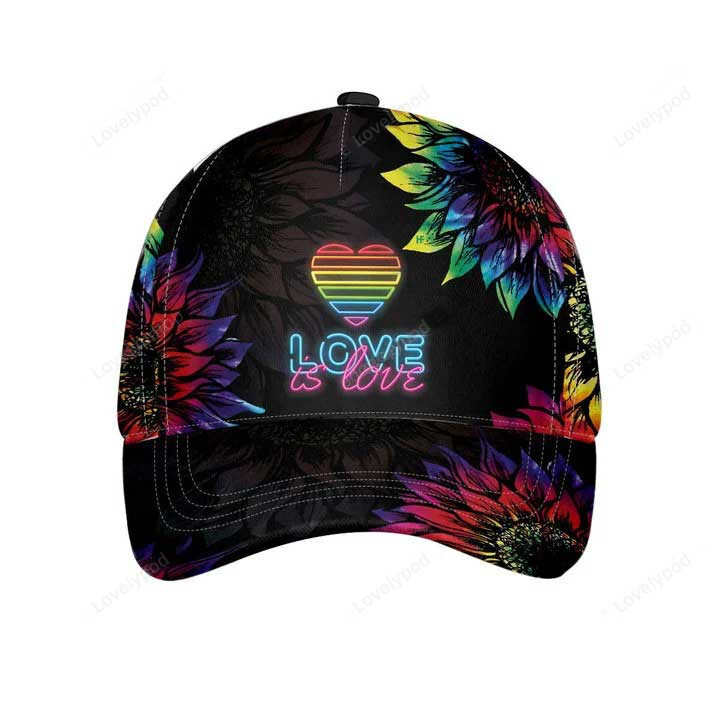 Lesbian Pride Baseball Cap, Rainbow Cap, Love Is Love Pride Cap, Couple Gaymer Gifts Trucker Hats Custom Hats Gifts For Men & Women