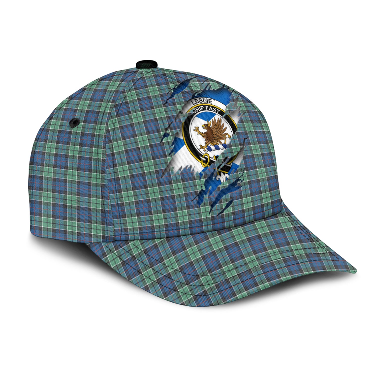 Leslie Hunting Ancient Tartan Plaid Cap, Family Crest In Me Style Tartan Baseball Cap TS23 Trucker Hats Custom Hats Gifts For Men & Women