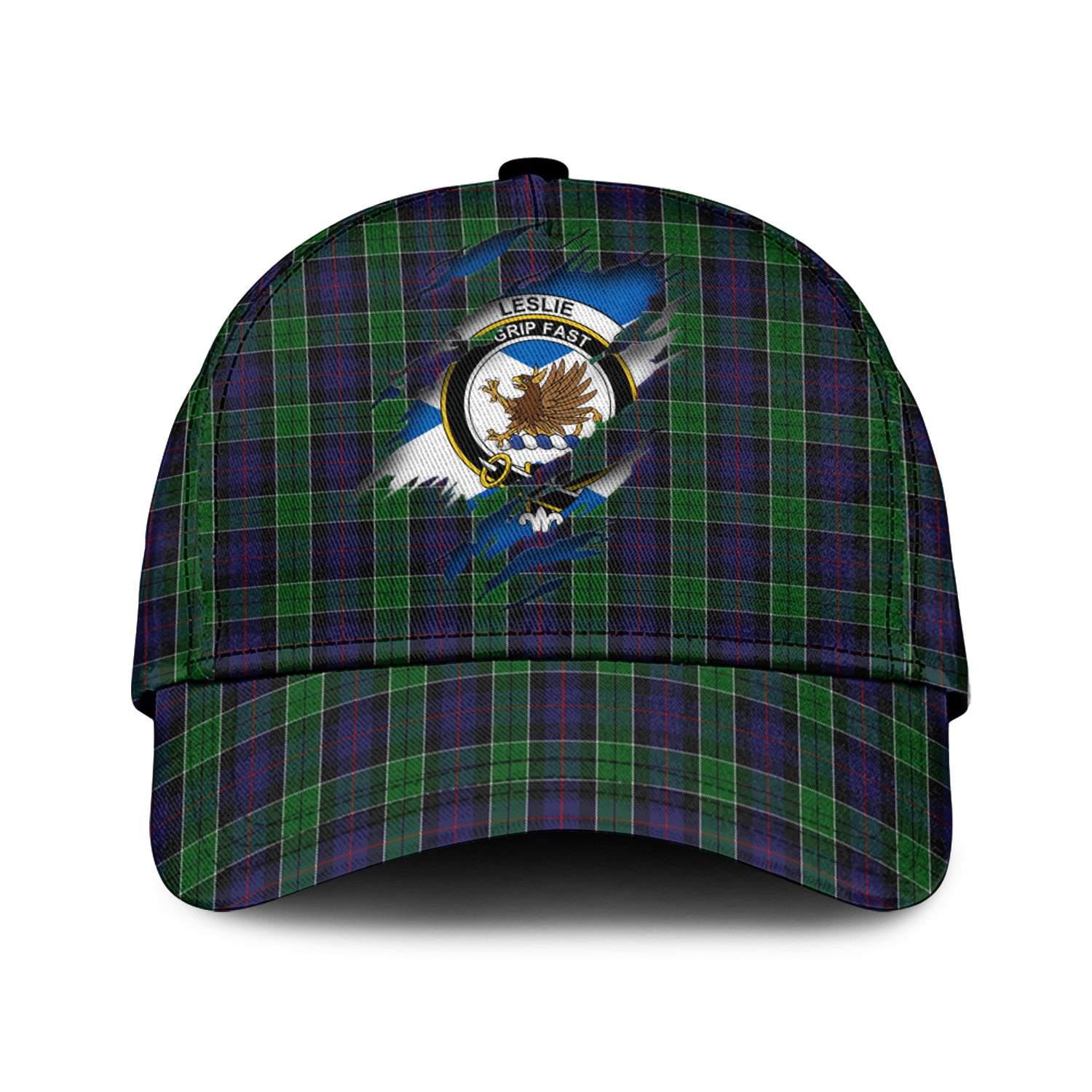 Leslie Hunting Tartan Plaid Cap, Family Crest In Me Style Tartan Baseball Cap TS23 Trucker Hats Custom Hats Gifts For Men & Women